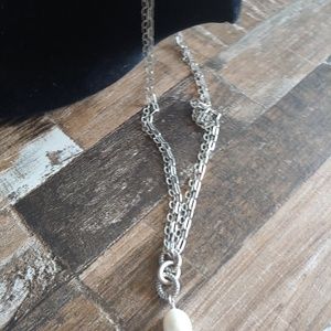 Silpada,  Pearl and silver necklace